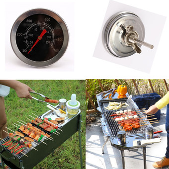 2''BBQ Smoke Grill Thermometer Gauge Temp Barbecue Camping Cook Wide Temperature