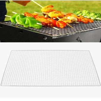 25x40 BBQ Grill Cooker Stainless Steel Wire Mesh Outdoor Picnic Camp Barbecue - Intl