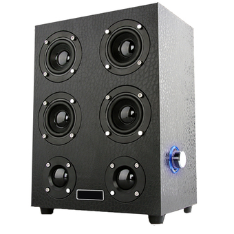 OME HPX7 Mini Home theater AT FIRST SINGHT Speakers ลำโพงบลูทูธ Hi-Fi 4.0（Black woodiness）