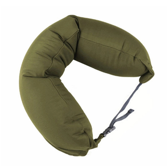 Vivigift Muji style Neck Pillow หมอนรองคอ (สีเขียวขี้ม้า ผ้ายืดไลก้า lycra)