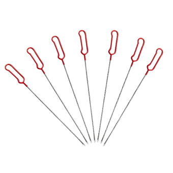 BBQ Special Stainless Steel Barbecue Needle Grill Fork (Red)