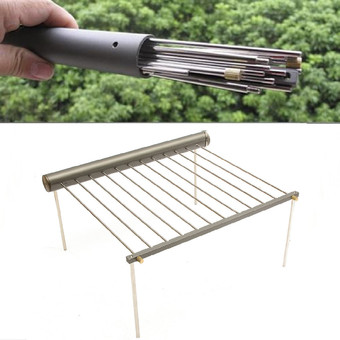 Portable Outdoor Camping Beach Folding BBQ Barbecue Grill Support Stand Stove - Intl