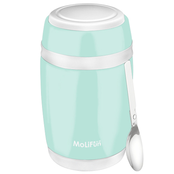 MoLiFun กระติกอาหารสแตนเลสสตีลสูญญากาศ 550ml - พาสเทลคอลเลคชั่น (สีเขียว)