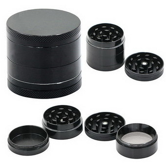 Comebuy88 Black 4 Layers Metal Tobacco Crusher Hand Muller Smoke Herbal Herb Grinder