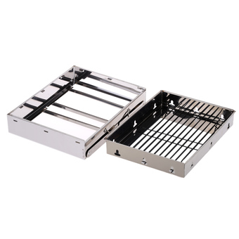 Foldable Stainless Steel Picnic Camping BBQ Grill Portable Garden Charcoal Grill Broiler Outdoor Cooking Tool 15.35 * 10.63 * 7.28in - Intl