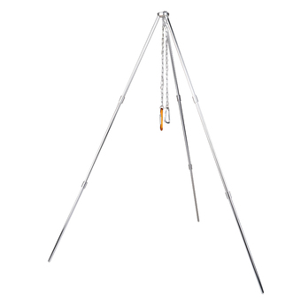 Aluminum Alloy Portable Outdoor Camping Barbecue BBQ Tripod Grill Holder