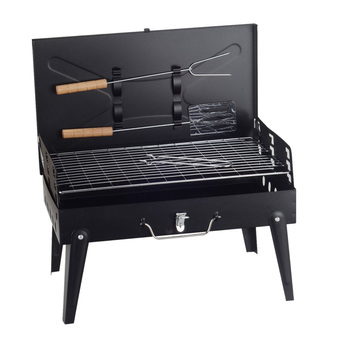 Folding Picnic Camping Charcoal BBQ Grill Adjustable Height Portable Garden barbecue Grill Broiler Outdoor Cooking Tool 17.13 X 10.83 X 18.5in (Intl)