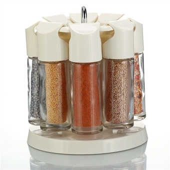 9-in-1 360-degree Rotating Kitchen Barbecue Seasoning Bottles Cruets