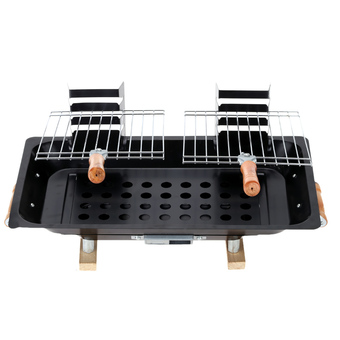 Portable Picnic Camping Double BBQ Grill Garden Charcoal Barbecue Grill Broiler Outdoor Cooking Tool(Intl)