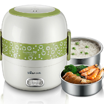 Hot item Electric Lunch Box กล่องใส่อาหารไฟฟ้า Multifunction 3 in1 (สีเขียว)