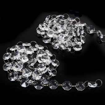 33FT Crystal Clear Acrylic Bead Garland Chandelier Hanging wedding supplies