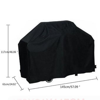 rooroom Black Waterproof BBQ Cover Gas Grill Cover UV Protection Dust Proof BBQ Cover Gas Barbecue Grill Cover,Small