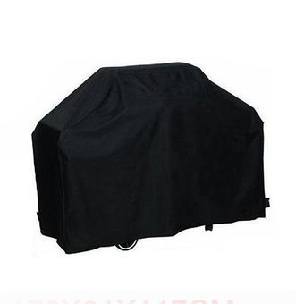 rooroom Black Waterproof BBQ Cover Gas Grill Cover UV Protection Dust Proof BBQ Cover Gas Barbecue Grill Cover, Large