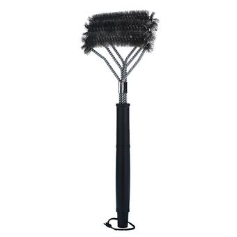 rooroom 16Inch BBQ Grill Brush 3 in 1 Druable Stainless Steel Barbecue Grill Cleaning Brush