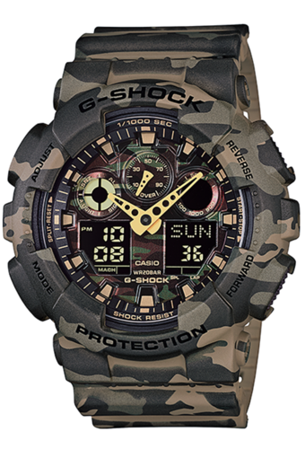 Casio G-Shock นาฬิกาข้อมือผู้ชาย สีน้ำตาล รุ่น GA-100CM-5ADR