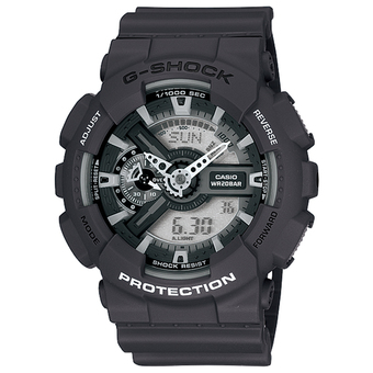 Casio G-Shock นาฬิกาข้อมือผู้ชาย สีเทา สายเรซิ่น รุ่น GA-110C-1A