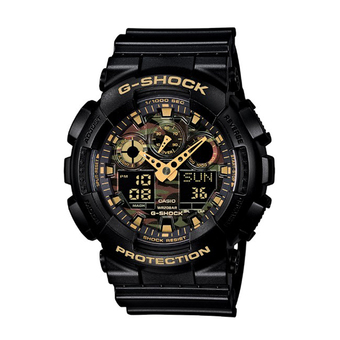 Casio G-Shock นาฬิกาข้อมือผู้ชาย สายเรซิน รุ่น GA-100CF-1A9 Transformer - สีดำลายพราง