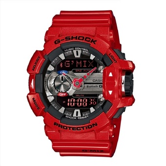 Casio G-shock นาฬิกาข้อมือผู้ชาย สีแดง สายเรซิ่น รุ่น GBA-400-4ADR