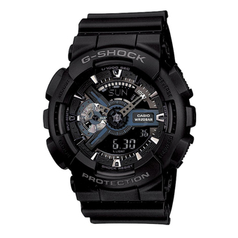 Casio G-Shock นาฬิกาข้อมือผู้ชาย สีดำ สายเรซิ่น รุ่น GA-110-1B