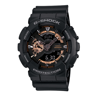 Casio G-Shock นาฬิกาข้อมือผู้ชาย สีดำ สายเรซิ่น รุ่น GA-110RG-1A