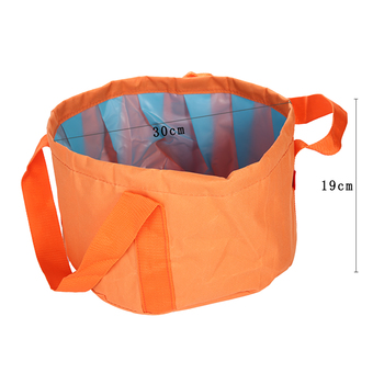 jingot Folding Bucket for Outdoor Activities Camping Hiking Collapsible Wash Basin, 4.5 Gallon (Orange)