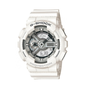 Casio G-Shock นาฬิกาข้อมือผู้ชาย สีขาว สายเรซิ่น รุ่น GA-110C-7ADR