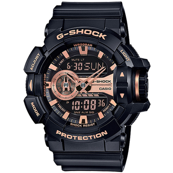 Casio G-Shock นาฬิกาข้อมือผู้ชาย สายเรซิ่น รุ่น GA-400GB-1A4 - สีดำ