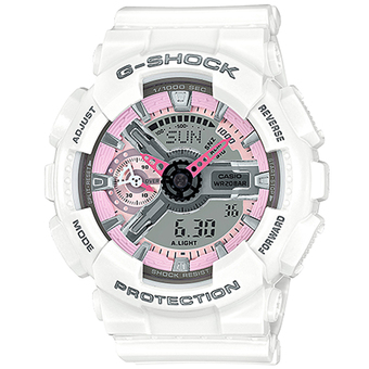 Casio G-Shock Mini นาฬิกาข้อมือผู้หญิง สายเรซิ่น รุ่น GMAS110MP-7A - สีขาว
