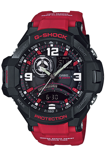 Casio G-Shock นาฬิกาข้อมือสุภาพบุรุษ สีดำ/แดง สายเรซิน รุ่น GA-1000-4BDR