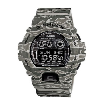 Casio G-Shock นาฬิกาข้อมือสุภาพบุรุษ สีเทาลายพราง สายเรซิน รุ่น Gd-X6900Cm-8Dr