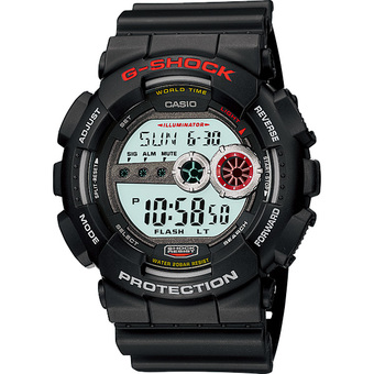 Casio G-Shock นาฬิกาข้อมือสุภาพบุรุษ สายเรซิน รุ่น GD-100-1ADR - สีดำ