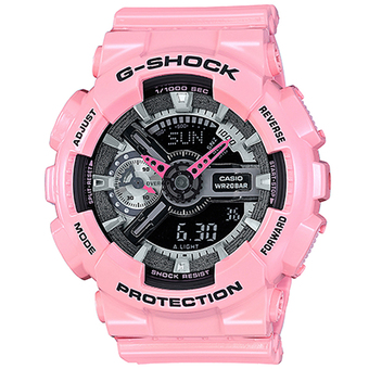 Casio G-Shock Mini นาฬิกาข้อมือผู้หญิง สายเรซิ่น รุ่น GMAS110MP-4A2 - สีชมพู