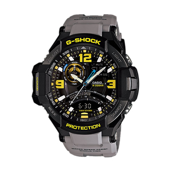 Casio G-Shock นาฬิกาข้อมือผู้ชาย สีเทา/ดำ สายเรซิ่น รุ่น GA-1000-8A