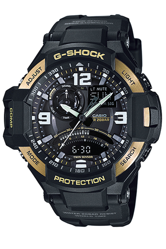 Casio G-Shock นาฬิกาข้อมือสุภาพบุรุษ สีดำ สายเรซิน รุ่น GA-1000-9GDR