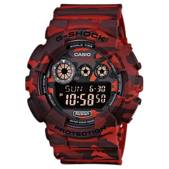 Casio G-Shock นาฬิกาข้อมือผู้ชาย สายเรซิ่น รุ่น GD-120CM-4A - สีแดง