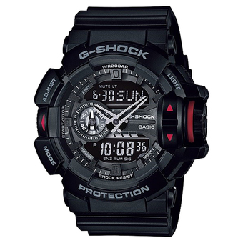 Casio G-Shock นาฬิกาข้อมือผู้ชาย สีดำ สายเรซิ่น รุ่น GA-400-1B ประกันCMG