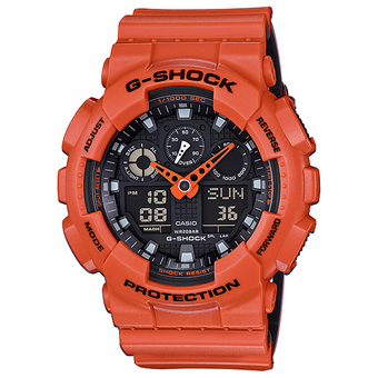 Casio G-Shock นาฬิกาข้อมือผู้ชาย สายเรซิ่น รุ่น GA-100L-4A