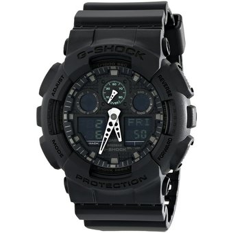 Casio G-Shock Black Dial Resin Multifunction Quartz Men&#039;s Watch GA100MB-1A