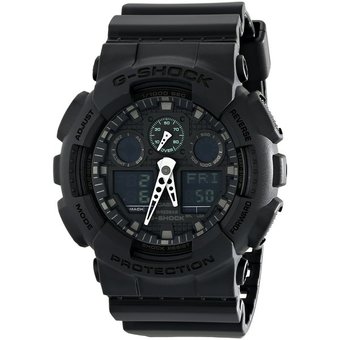 Casio G-Shock Black Dial Resin Multifunction Quartz Men's Watch GA100MB-1A