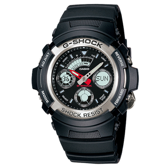 Casio G-Shock นาฬิกาข้อมือผู้ชาย สายเรซิ่น รุ่น AW-590-1A - สีดำ