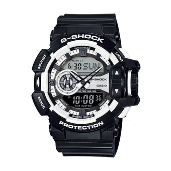 Casio G-Shock นาฬิกาข้อมือผู้ชาย สีดำ สายเรซิ่น รุ่น GA-400-1A