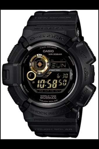 Casio G-shock นาฬิกาข้อมือผู้ชาย สีดำ สายเรซิ่น รุ่น G-9300GB-1DR (ประกันศูนย์)
