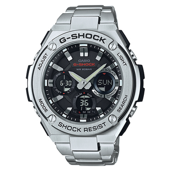 CASIO G-SHOCK สายแสตนเลส รุ่น GST-S110D-1ADR สีเงิน