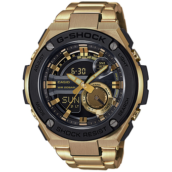 Casio G-Shock นาฬิกาข้อมือผู้ชาย สายเหล็ก รุ่น GST-210GD-1A - สีทอง