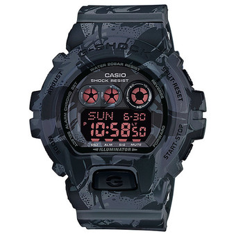 Casio G-Shock นาฬิกาข้อมือผู้ชาย สีพรางดำ สายเรซิ่น รุ่น GD-X6900MC-1