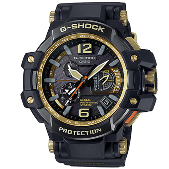 Casio G-Shock นาฬิกาข้อมือผู้ชาย สายเรซิ่น รุ่น GPW-1000GB-1A (สีดำ/ทอง)