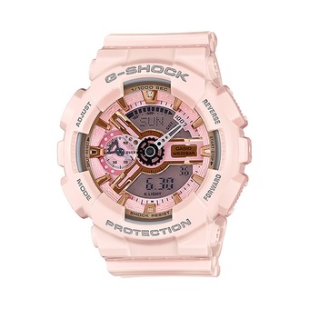 Casio G-Shock Mini นาฬิกาข้อมือผู้หญิง สีชมพู สายเรซิ่น รุ่น GMAS110MP-4A1