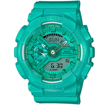 Casio G-Shock Mini นาฬิกาข้อมือผู้หญิง สายเรซิ่น รุ่น GMAS110VC-3A - สีเขียว