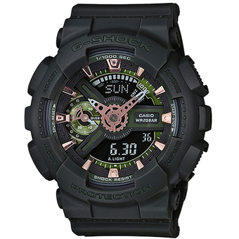 Casio G-Shock mini นาฬิกาข้อมือผู้หญิง สายเรซิ่น รุ่น GMAS110CM-3 - สีเขียว
