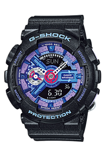 Casio G-Shock Mini นาฬิกาข้อมือผู้หญิง สีดำ สายเรซิ่น รุ่น GMA-S110HC-1
